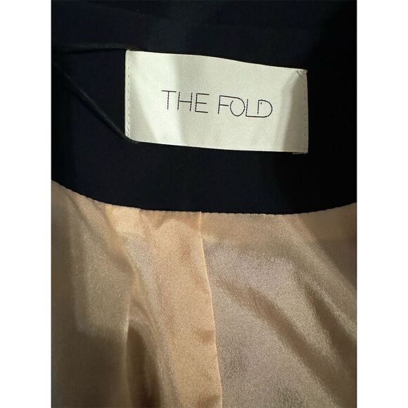 The Fold Le Marais Wrap Jacket Navy Blazer Women’s Size 16 - Picture 8 of 12